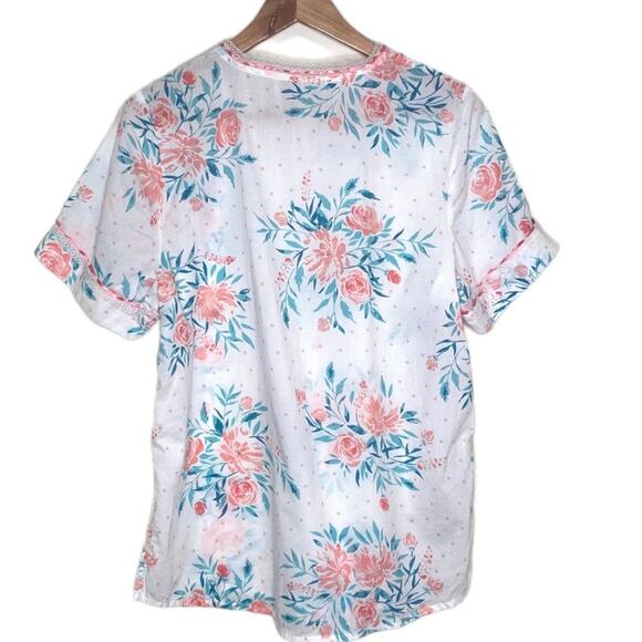 Appleseed's Size Small Floral Lace Trimmed Pajama Set - Picture 3 of 5